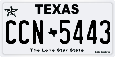 TX license plate CCN5443