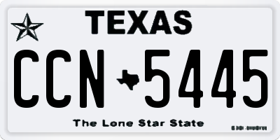 TX license plate CCN5445