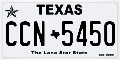 TX license plate CCN5450