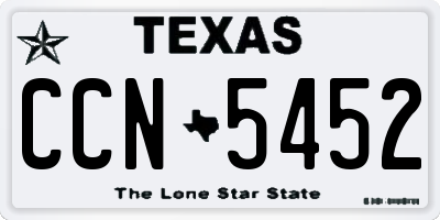 TX license plate CCN5452