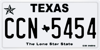TX license plate CCN5454