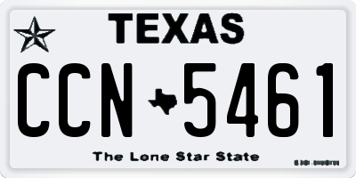 TX license plate CCN5461