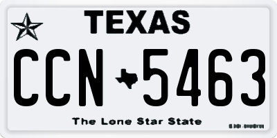 TX license plate CCN5463
