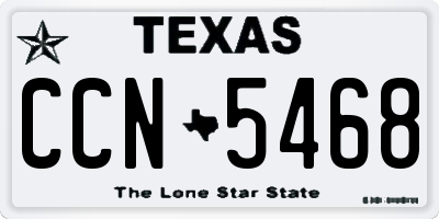 TX license plate CCN5468