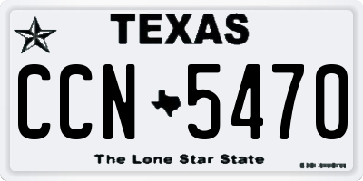 TX license plate CCN5470