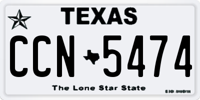 TX license plate CCN5474