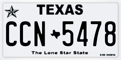 TX license plate CCN5478