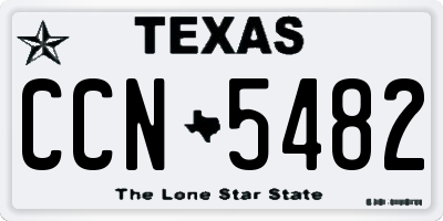 TX license plate CCN5482