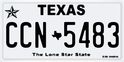 TX license plate CCN5483