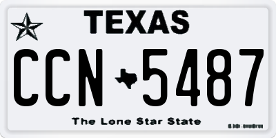 TX license plate CCN5487