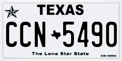 TX license plate CCN5490