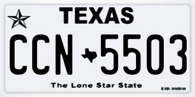 TX license plate CCN5503