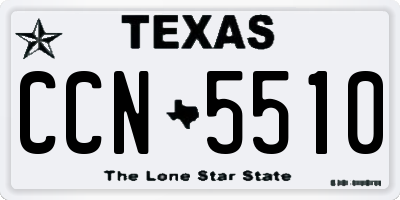 TX license plate CCN5510