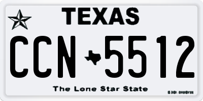 TX license plate CCN5512