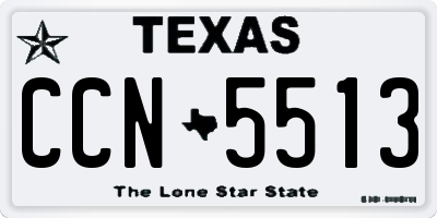 TX license plate CCN5513