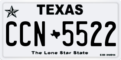 TX license plate CCN5522