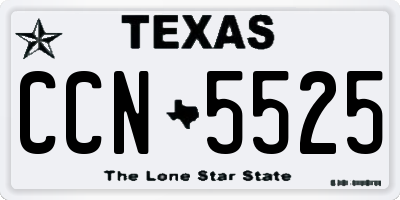 TX license plate CCN5525