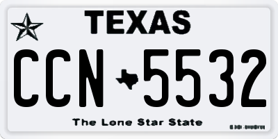 TX license plate CCN5532