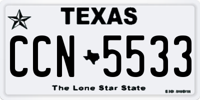 TX license plate CCN5533