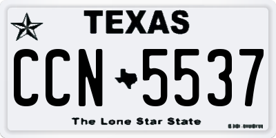 TX license plate CCN5537