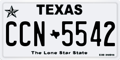 TX license plate CCN5542
