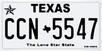 TX license plate CCN5547