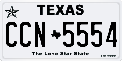 TX license plate CCN5554