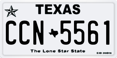 TX license plate CCN5561