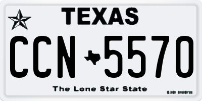 TX license plate CCN5570