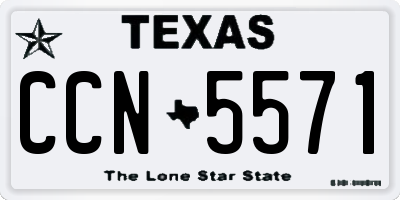 TX license plate CCN5571