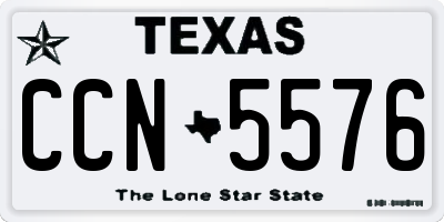 TX license plate CCN5576