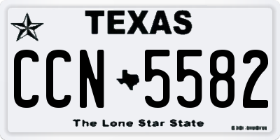 TX license plate CCN5582