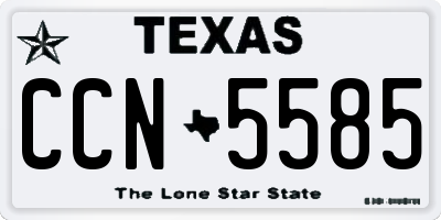 TX license plate CCN5585