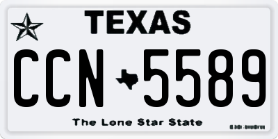 TX license plate CCN5589