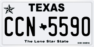 TX license plate CCN5590