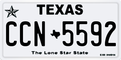 TX license plate CCN5592