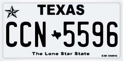 TX license plate CCN5596