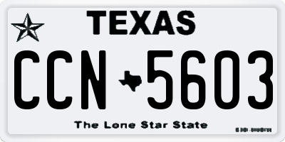 TX license plate CCN5603