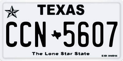 TX license plate CCN5607