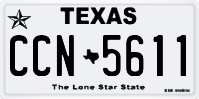 TX license plate CCN5611