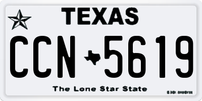 TX license plate CCN5619