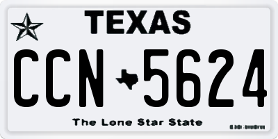 TX license plate CCN5624