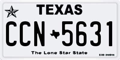 TX license plate CCN5631