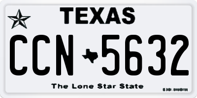TX license plate CCN5632