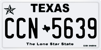 TX license plate CCN5639