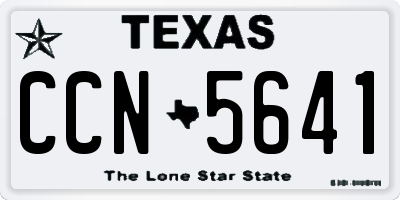TX license plate CCN5641