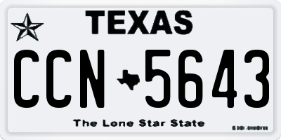 TX license plate CCN5643