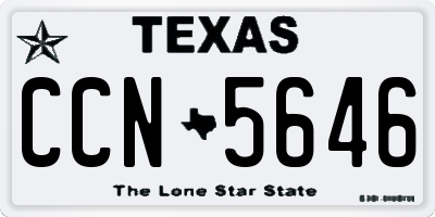 TX license plate CCN5646