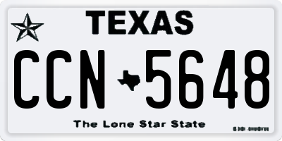 TX license plate CCN5648
