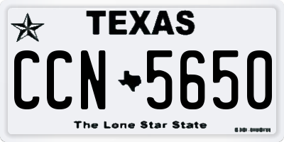 TX license plate CCN5650